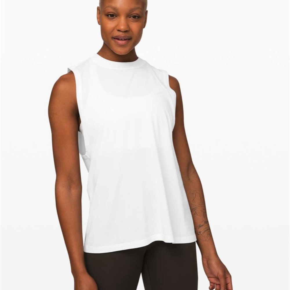 NET Lululemon Athletica All Yours Tank WHITE size 10